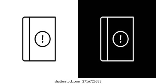 Guide icons black and white vector, line icon set.