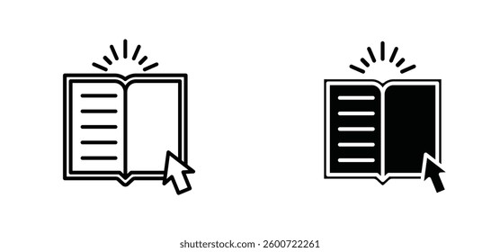 Guide icons set for apps and web ui designs. simple isolated graphics.