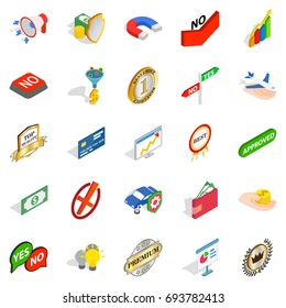Guide icons set. Isometric set of 25 guide vector icons for web isolated on white background