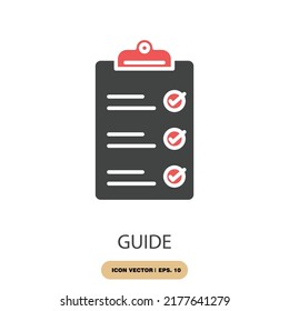 guide icons  symbol vector elements for infographic web