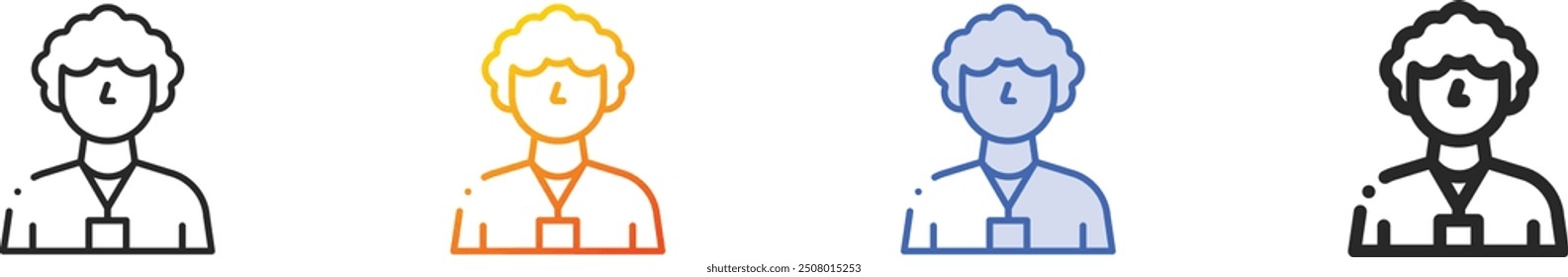 guide icon.Thin Linear, Gradient, Blue Stroke and bold Style Design Isolated On White Background