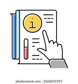 guide information color icon vector. guide information sign. isolated symbol illustration