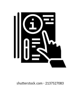 guide information glyph icon vector. guide information sign. isolated contour symbol black illustration
