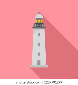 Guide lighthouse icon. Flat illustration of guide lighthouse vector icon for web design