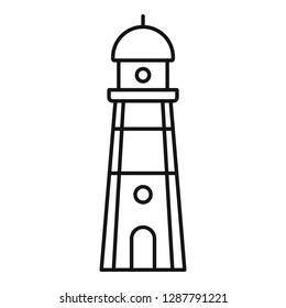 Guide lighthouse icon. Outline guide lighthouse vector icon for web design isolated on white background