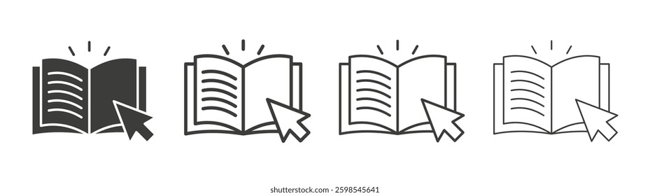 Guide line icon vector illustration set.