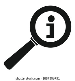 Guide magnifier icon. Simple illustration of guide magnifier vector icon for web design isolated on white background
