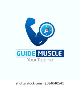 Guide Muscle Logo Design Template. Good for Business, Agency, Community and Organization