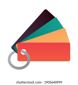 guide of paint samples construction and renovation tool icon, home repair concept vector illustration