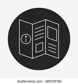 guide paper line icon