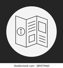 guide paper line icon