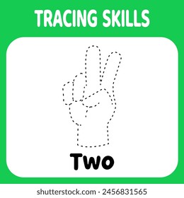 Guide pictures to help your child to trace hand drawings that show numbers. Great for flashcards and early childhood education