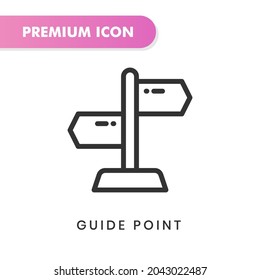 guide point icon for your website design, logo, app, UI. Vector graphics illustration and editable stroke. guide point icon outline design.