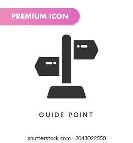 guide point icon for your website design, logo, app, UI. Vector graphics illustration and editable stroke. guide point icon glyph design.