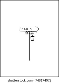 Guide post in city 