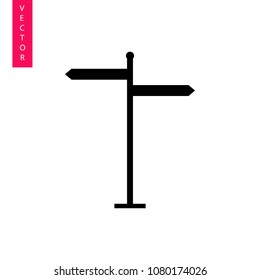 Guide post vector icon, logo