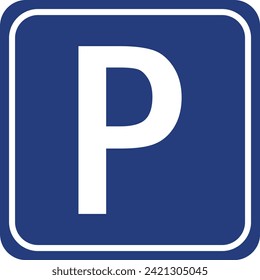 "Guide with precision using our Parking Sign Vector – Clear symbol for designated parking spaces. Enhance traffic and parking visuals with this effective design."