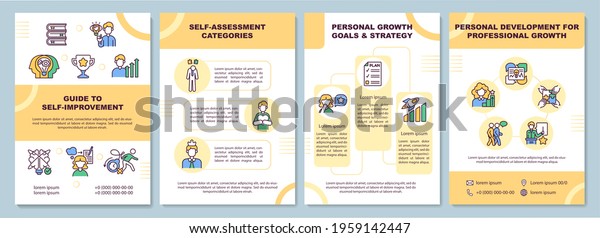 Guide Selfimprovement Brochure Template Assessment Strategy Stock ...