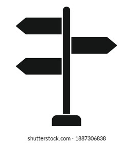 Guide sign board icon. Simple illustration of guide sign board vector icon for web design isolated on white background