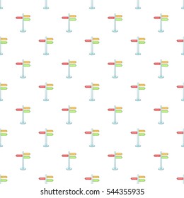 Guide sign pattern. Cartoon illustration of guide sign vector pattern for web
