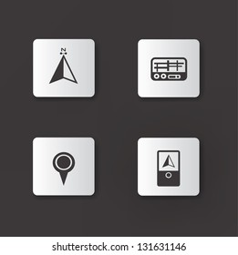 Guide sign,for travel,direction,4 icons,vector
