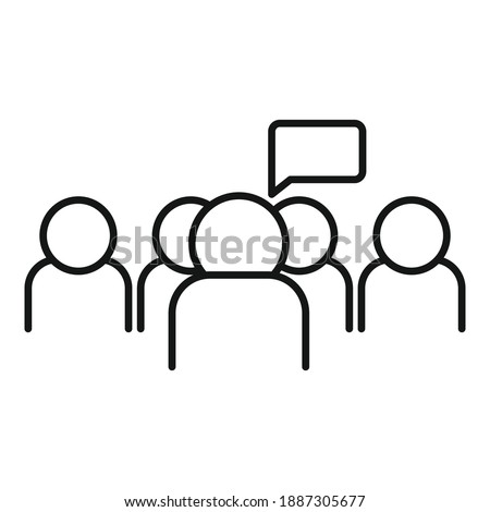 Guide tour group icon. Outline guide tour group vector icon for web design isolated on white background