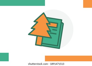 Guide travel book icon colored line symbol. School  icon symbol. Premium quality isolated education tools element Icons for education, online education, online learning, learn to think. 