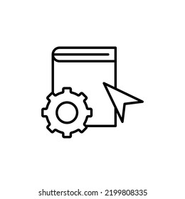 Guide , user manual concept line icon. Simple element illustration. Guide , user manual concept outline symbol design.