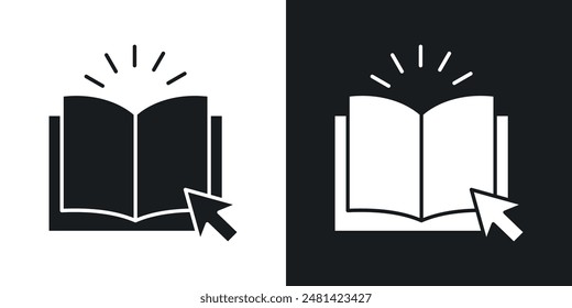 Guide vector icon set in black color.