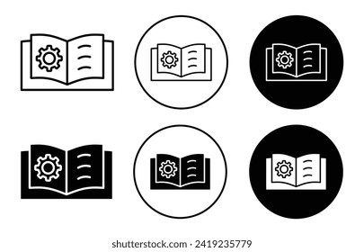 Guide vector icon set collection. Guide Outline flat Icon.