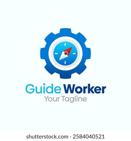 Guide Worker Logo Design Template. Good for Business, Agency, Community and Organization