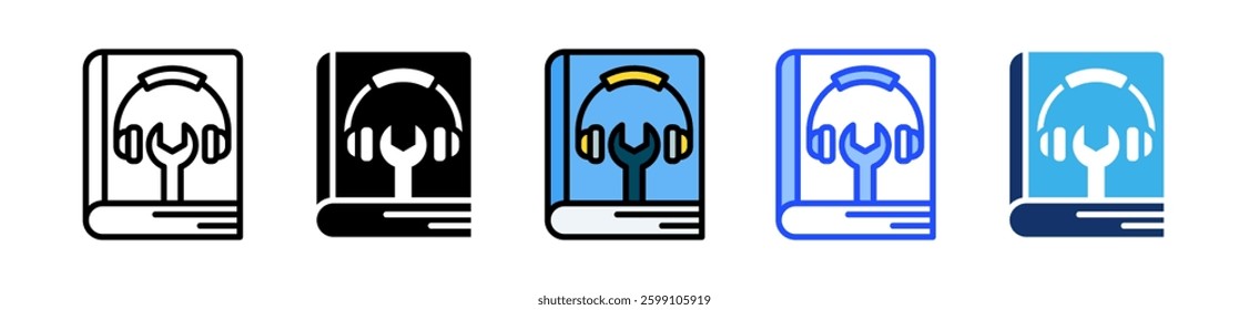 Guidebook Icon Set With Multiple Style Collection