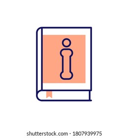 guidebook line color icon vector illustration. simple and modern style icon