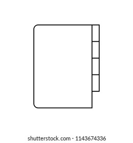 Guidebook line icon, vector illustration design. Communication collection.