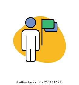 Guided Tour Icon vector stock illustration