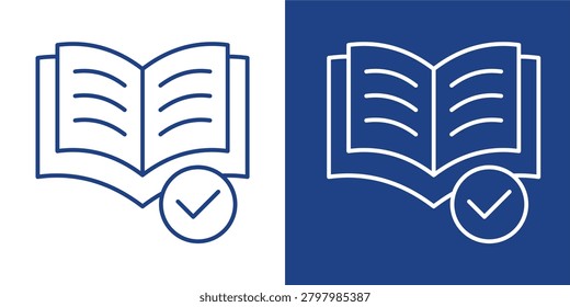 Guideline Blue And White Icon Style Collection