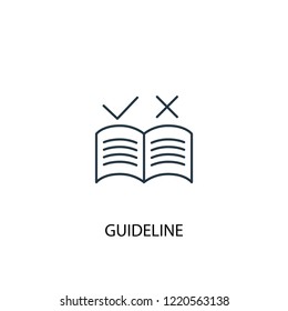 guideline concept line icon. Simple element illustration. guideline concept outline symbol design. Can be used for web and mobile UI/UX