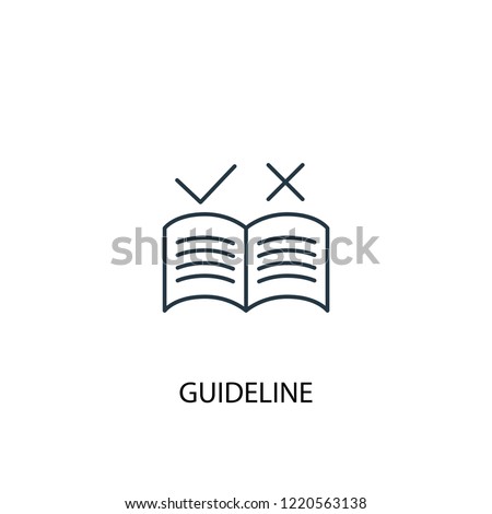 guideline concept line icon. Simple element illustration. guideline concept outline symbol design. Can be used for web and mobile UI/UX