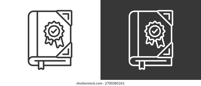 Leitlinie Symbolsatz Vektorgrafik-Kollektion einzeln auf Schwarz und Weiß
