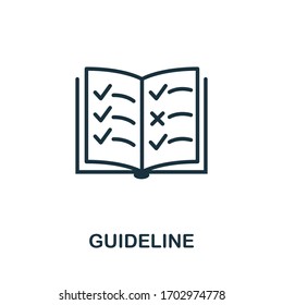 Guideline icon. Simple element from regulation collection. Filled Guideline icon for templates, infographics and more.