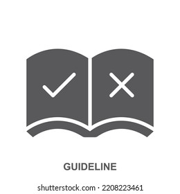 Guideline icon. Simple element from regulation collection. Guideline icon for templates, infographics and more.