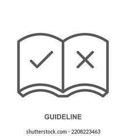 Guideline icon. Simple element from regulation collection. Guideline icon for templates, infographics and more.