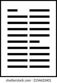 Guideline icon vector for business file data and documentation report in a glyph illustration
