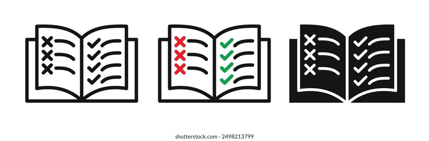 Guideline iconicon vector collection in outlined and solid style