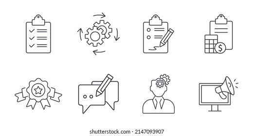 guideline icons set . guideline pack symbol vector elements for infographic web