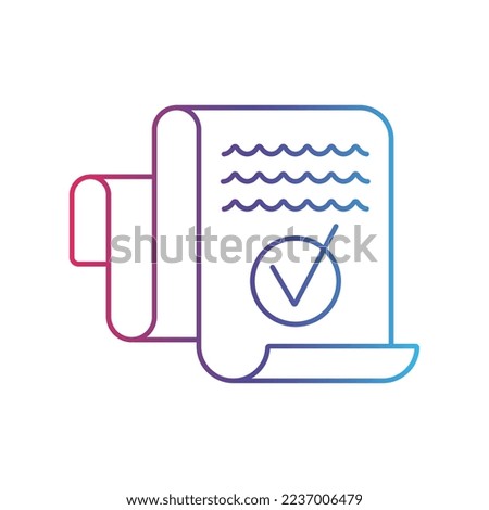 Guideline line gradient universal icon ui ux element sign.