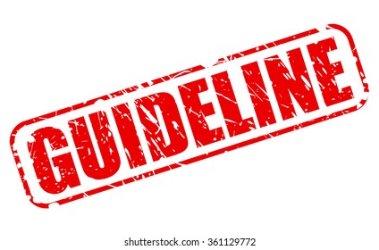 GUIDELINE red stamp text on white