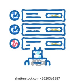 guideline system doodle icon sketch vector. guideline system sign. isolated symbol illustration
