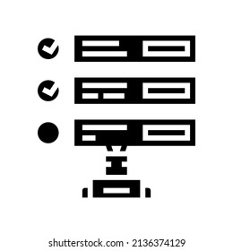 guideline system glyph icon vector. guideline system sign. isolated contour symbol black illustration