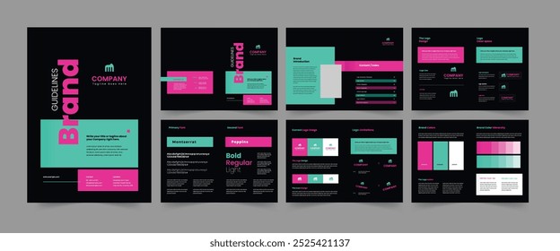 Guidelines brand design and brand guideline layout